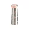 Termos Wabo cu capac din oțel, 420 ml, argintiu, cu model flamingo
