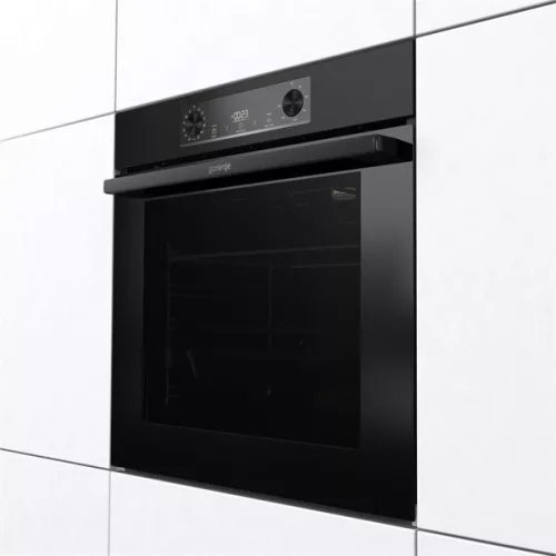 Gorenje BOS6737E06B schwarz, Einbaugerät, Backofenvolumen: 77 l, Grill, Umluft, hydrolytische Heizung, Backofen