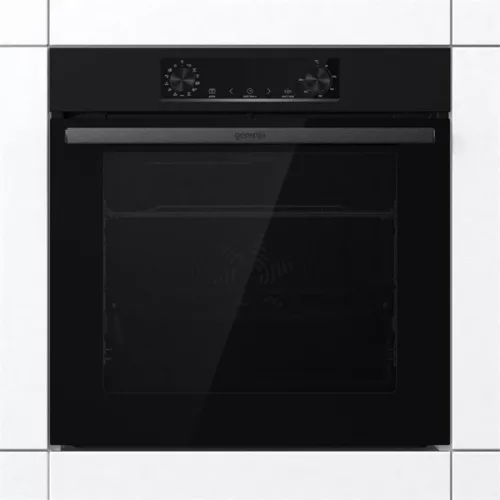 Gorenje BOS6737E06B schwarz, Einbaugerät, Backofenvolumen: 77 l, Grill, Umluft, hydrolytische Heizung, Backofen