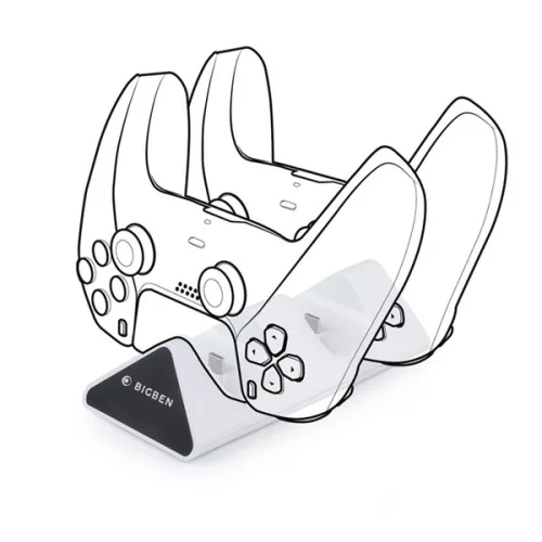 BigBen 2807367 PS5 V2 Dual fehér töltőállomás