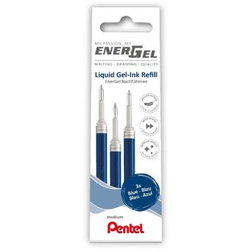   Pentel EnerGel 3 db/csomag 0.35mm zselés kék rollerirón betét