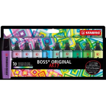   STABILO BOSS ORIGINAL ARTY hideg színek 10 db/csomag szövegkiemelő készlet