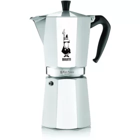   Bialetti Moka Express Edelstahl-Filterkaffeemaschine für 12 Personen