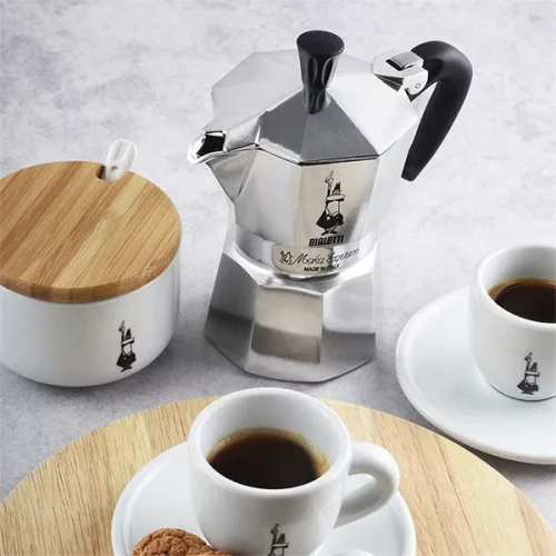 Bialetti Moka Express Edelstahl-Filterkaffeemaschine für 12 Personen