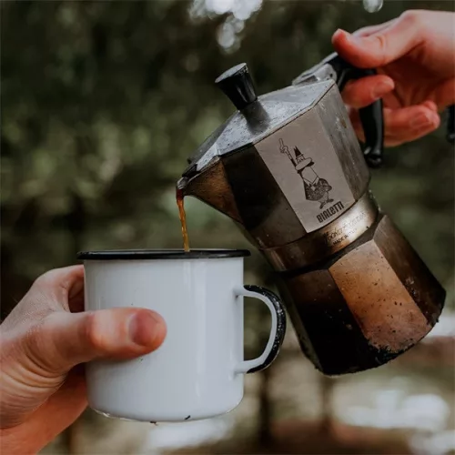 Bialetti Moka Express Edelstahl-Filterkaffeemaschine für 12 Personen