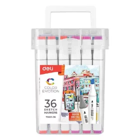   Deli Color Emotion 36 darabos kétvégű alkoholos sketch marker készlet