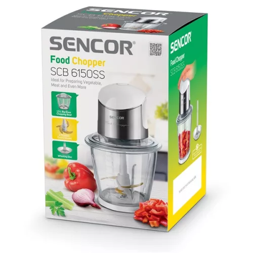 Elektrický sekáčik Sencor SCB 6150SS-EUE3 1,5 l strieborno-biely