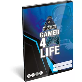   Lizzy Bossteam Gamer 4Life 22966901 FSC A5 12-32 tűzött vonalas füzet
