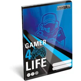   Lizzy Bossteam Gamer 4Life 22969101 FSC A5 40 lapos tűzött kockás füzet