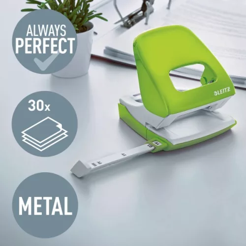 Leitz WOW NeXXt 30 lap zöld lyukasztó
