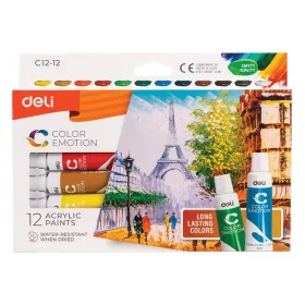   Deli Color Emotion set akrilnih boja 12 ml, 12 komada u pakiranju
