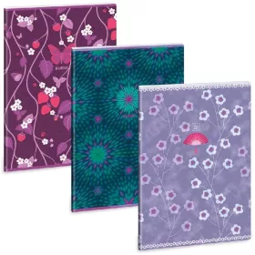   Ars Una Purple Bloom mix 5251 A4 extra kapcsos ponthálós füzet