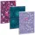Ars Una Purple Bloom mix 5251 A4 extra kapcsos ponthálós füzet
