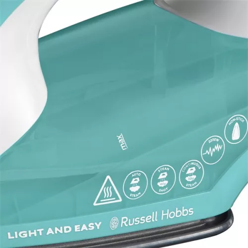 Naparovacia žehlička Russell Hobbs 26470-56/RH Light&Easy, tyrkysovo biela farba