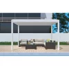Iris MP-103WH bioklimatische, elektrisch betriebene LED-Beleuchtung, weiße 3x4 m Pergola