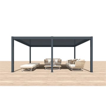   Iris MP-106GR bioklimatikus, elektromos mozgatású, LED világítású, antracit 6x4 m pergola