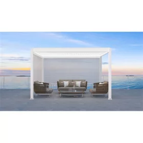   IRIS PS-103WH weiße 3 m zusätzliche Seitenwand für Pergola