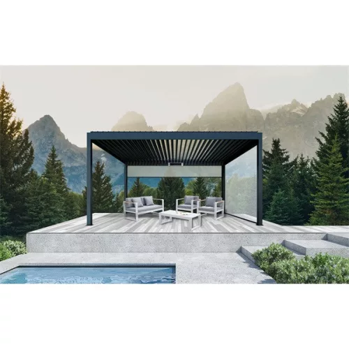 IRIS PS-103WH weiße 3 m zusätzliche Seitenwand für Pergola
