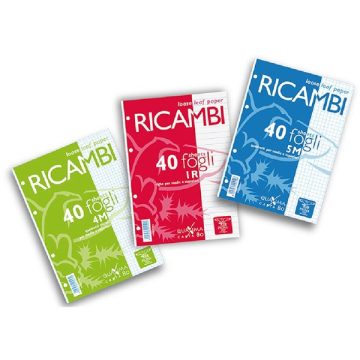   Pigna Ricambi A4 40 lapos fehér vonalas gyűrűs könyv betét
