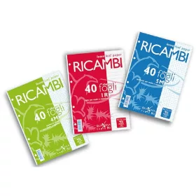 Pigna Ricambi A4 Ringbuch, 40 Blatt, weiß kariert