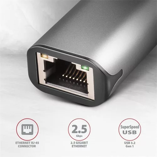 Axagon ADE-25RC Type-C USB 3.2 - Gigabitový ethernetový adaptér