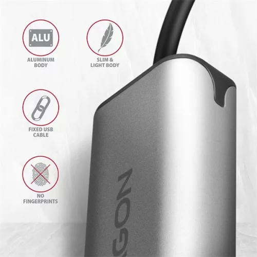 Axagon ADE-25RC Type-C USB 3.2 - Gigabitový ethernetový adaptér