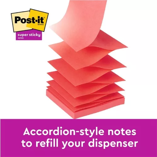Post-it Super Sticky Carnival 76x76mm 90 Blatt 4+2 Stück gemischter Z-Notizblock 100% PEFC, SGSCH-PEFC-COC-110078
