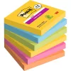 Post-it Super Sticky Carnival 76x76mm 90 Blatt 4+2 Chemikalien-Notizblöcke 100% PEFC, SGSCH-PEFC-COC-110078