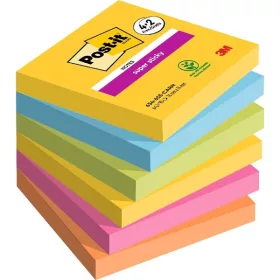   Post-it Super Sticky Carnival 76x76mm 90 Blatt 4+2 Chemikalien-Notizblöcke 100% PEFC, SGSCH-PEFC-COC-110078