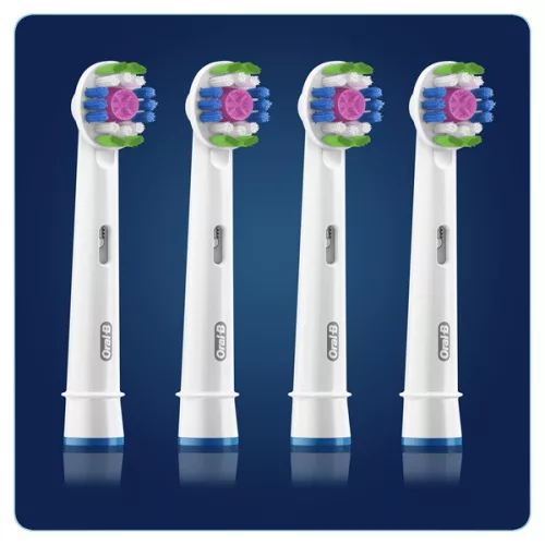 Sada 4 náhradných hlavíc pre elektrickú zubnú kefku Oral-B EB18-4 3D White