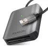 Externá čítačka kariet Axagon CRE-S3 s rozhraním USB-A 3.2 SD/microSD/CF