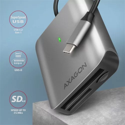 Externá čítačka kariet Axagon CRE-S3C s USB-C 3.2 SD/microSD/CF