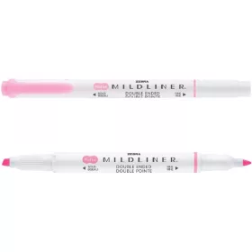   Zebra Mildliner Fluorescent rózsaszín kettős végű szövegkiemelő