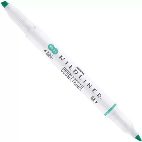 Zebra Mildliner Fluorescent kékeszöld kettős végű szövegkiemelő