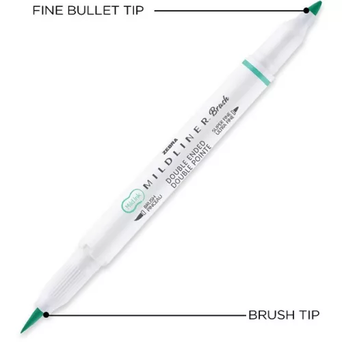 Zebra Mildliner Brush Cool&Refined 10db-os kettős végű ecset marker