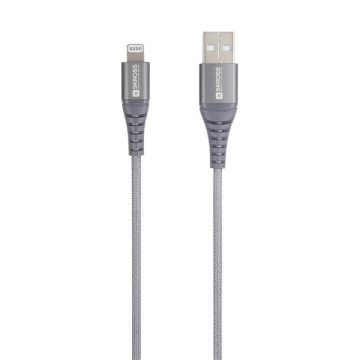   Skross USBC-TO-LIGHT-200-STEEL 2m Type-C/Lightning adat- és töltőkábel