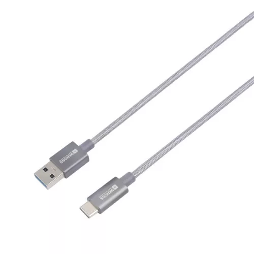 Dátový a nabíjací kábel Skross USB-C-120-STEEL 1,2 m s konektorom USB/Type-C