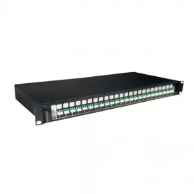   Legrand 032167 24xLC/APC Duplex Singlemode 1U-19" schwarzes LCS3 optisches Patchpanel