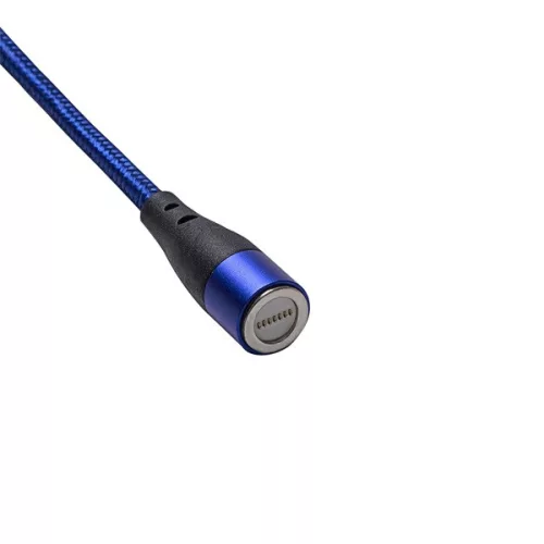 Akyga 1m USB - Type C kék mágneses adat- és töltőkábel