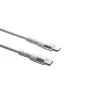 Dátový a nabíjací kábel Akyga AK-USB-40 1m Type-C - Type-C biely