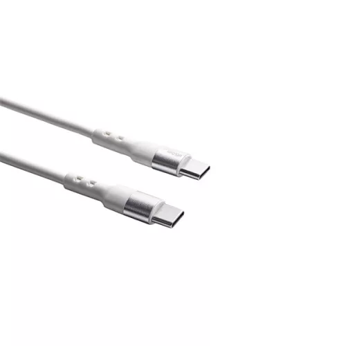 Dátový a nabíjací kábel Akyga AK-USB-40 1m Type-C - Type-C biely