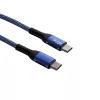 Dátový a nabíjací kábel Akyga AK-USB-38 1,8 m, modrý, typ C - typ C