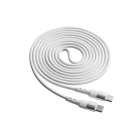   Dátový a nabíjací kábel Akyga AK-USB-41 1,8 m, biely, typ C - typ C