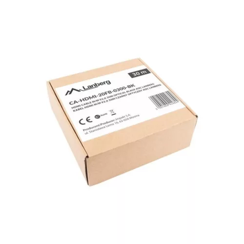 Lanberg 30m aktívny optický HDMI kábel samec-samec, čierny AOC