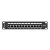 Lanberg PPF5-9012-B 10" 1U 12port Cat.5e FTP árnyékolt fekete patch panel