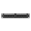 Lanberg PPU6-9012-B 10" 1U 12port Cat.6 UTP árnyékolatlan fekete patch panel