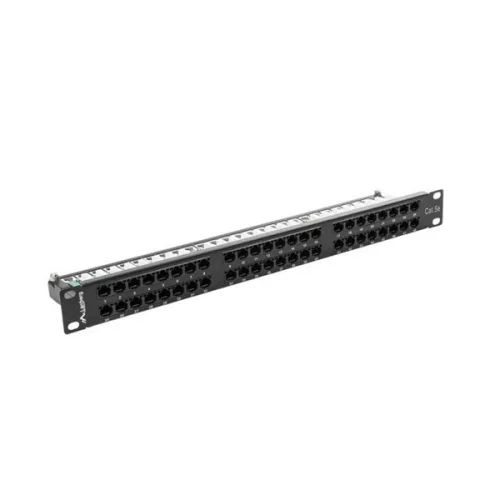 Lanberg PPU5-1048-B 19" 1U 48port Cat.5e UTP árnyékolatlan fekete patch panel