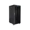 Lanberg FF01-8037-12BL 19" 37U SZÉL:800mm MÉLY:1000mm MAG:1883mm lapraszerelt LCD üvegajtós fekete rack szekrény