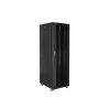 Lanberg FF01-8842-12B 19" 42U SZÉL:800mm MÉLY:800mm MAG:2047mm lapraszerelt üvegajtós fekete rack szekrény