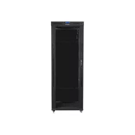   Lanberg FF01-8842-12BL 19" 42U SZÉL:800mm MÉLY:800mm MAG:2097mm LCD lapraszerelt üvegajtós fekete rack szekrény